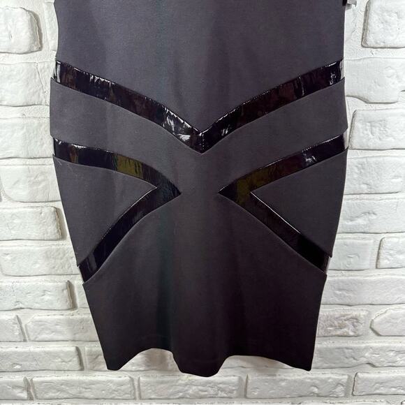 NEW Boston Proper Black Fitted Bodycon Short Sleeve Dress Size 6 - Picture 10 of 11